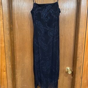 Elegant navy blue Paisley Women's juniors dress